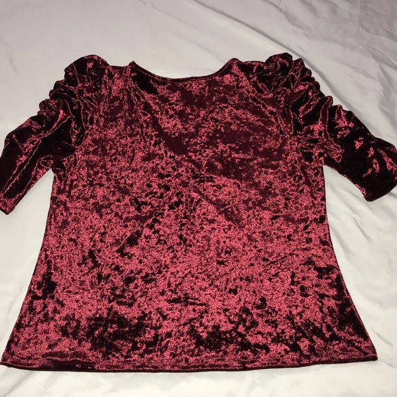 Velvet V- Neck Shirt - Picture 5 of 5